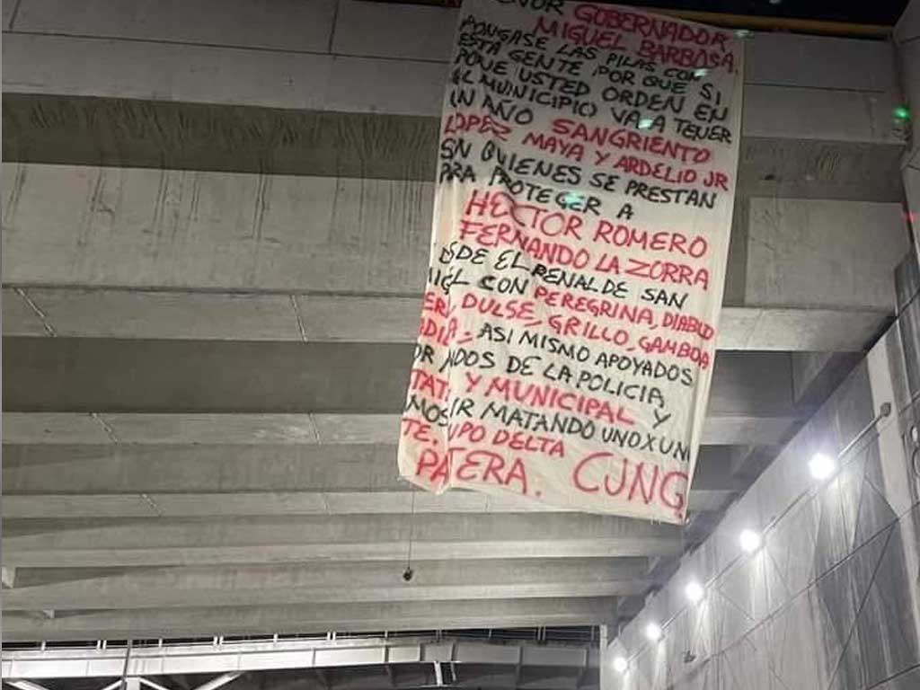 Reportan supuesta narcomanta del CJNG en Puebla