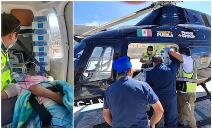 Con acompañamiento médico, menor poblana es trasladada en ambulancia aérea