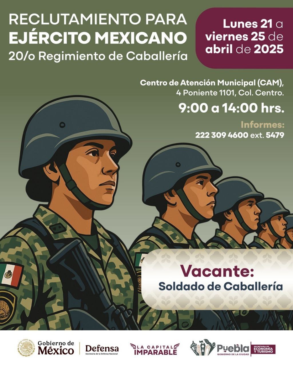 La SEDENA tiene 65 vacantes para caballería | Foto: EsImagen.