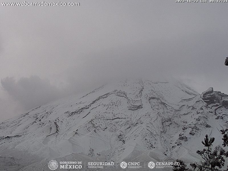 El Frente Frío número 11 causó que los volcanes estén cubiertos de nieve | Agencia Es Imagen para El Universal Puebla