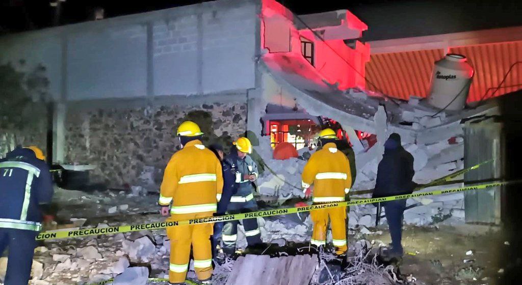 Así quedó el lugar donde ocurrió la explosión de pirotecnia en Tepeyahualco | Fotos PC Estatal y SSP Puebla