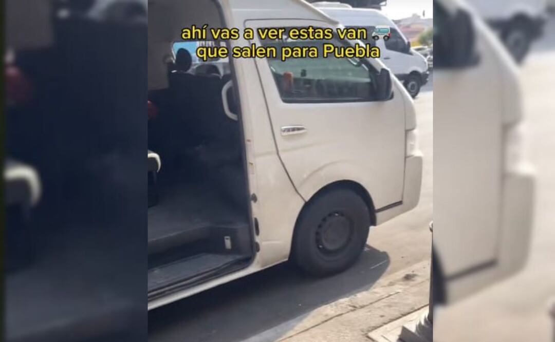 Viajar de la Ciudad de México a Puebla en una camioneta Van o Urban colectiva es muy barato | Foto: Captura TikTok
