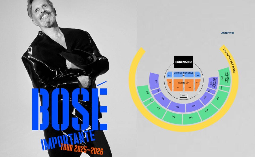 Miguel Bosé se presentara en Puebla el sábado 8 de marzo a las 21:00 horas | Foto: Eticket.Mx