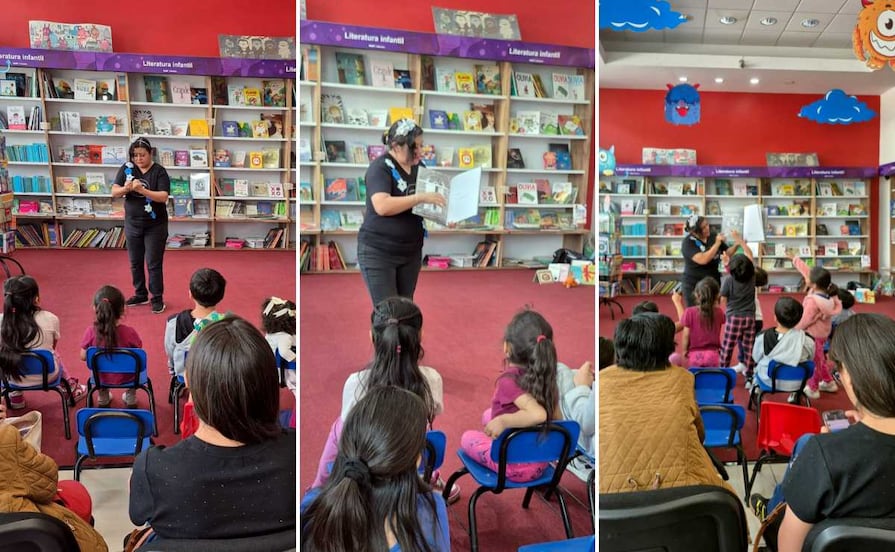 Niñas y niños disfrutan la “Hora mágica de los cuentos” en la Librería CCU
