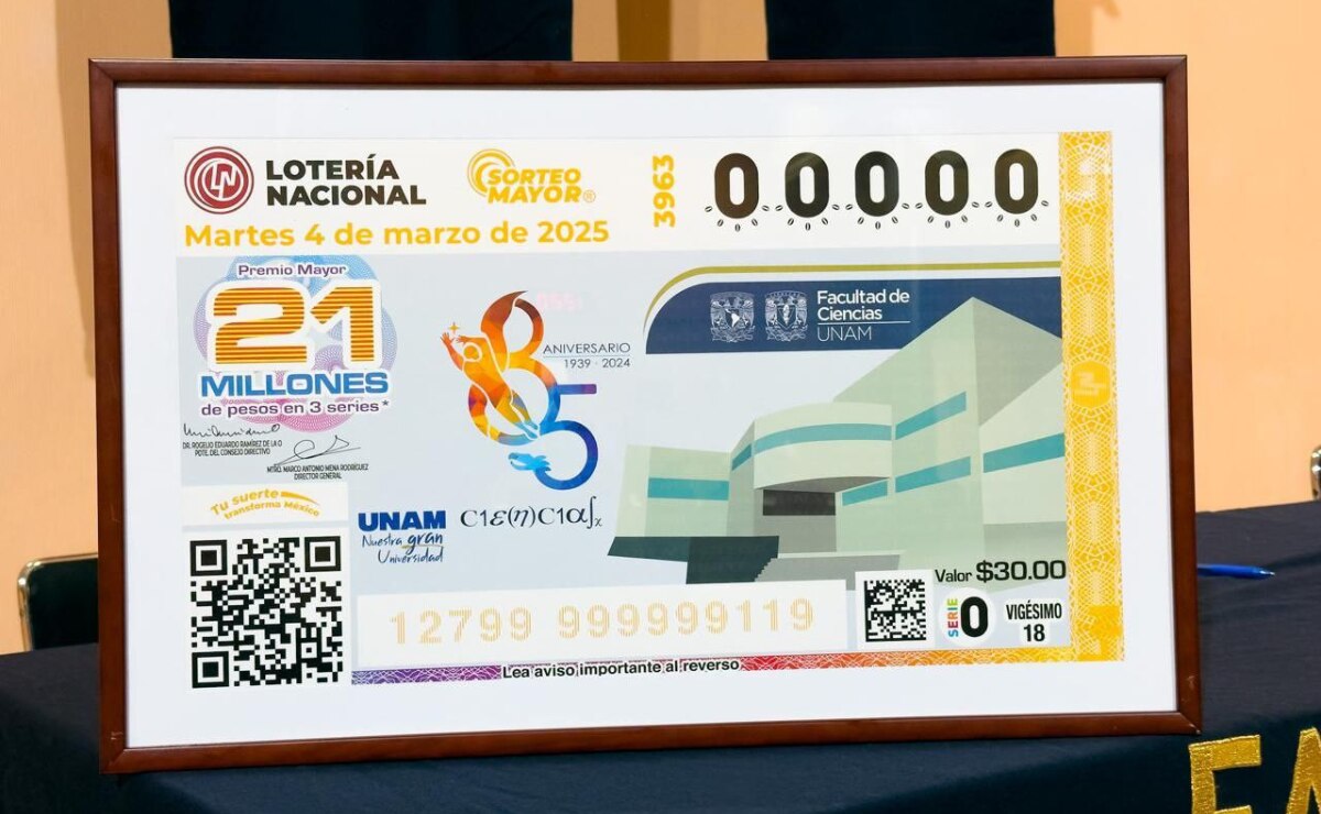 Lotería Nacional reconoce 85 años de la Facultad de Ciencias de la UNAM I Foto: UNAM