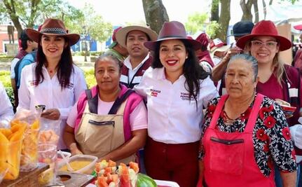 Tonantzin Fernández encabeza primera mega caminata en San Pedro Cholula