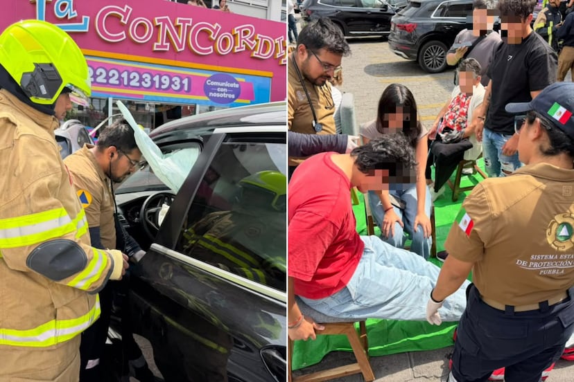 Carambola en Calzada Zavaleta deja siete lesionados en Puebla