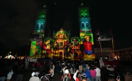 Inaugura Pepe Chedraui proyecciones del videomapping "Septiembre Brilla" en la fachada de Catedral