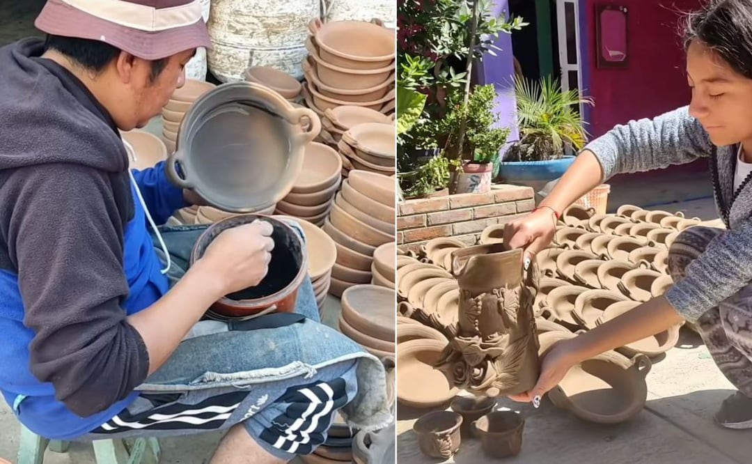 En este pueblito las familias viven de la elaboración de ollas de barro | Foto: TikTok Franco De Santiago