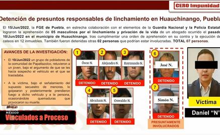 Suman siete detenidos por el linchamiento de Daniel Picazo en Huauchinango, Puebla