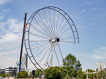 Desmantelan estructura de la Estrella de Puebla en Angelópolis