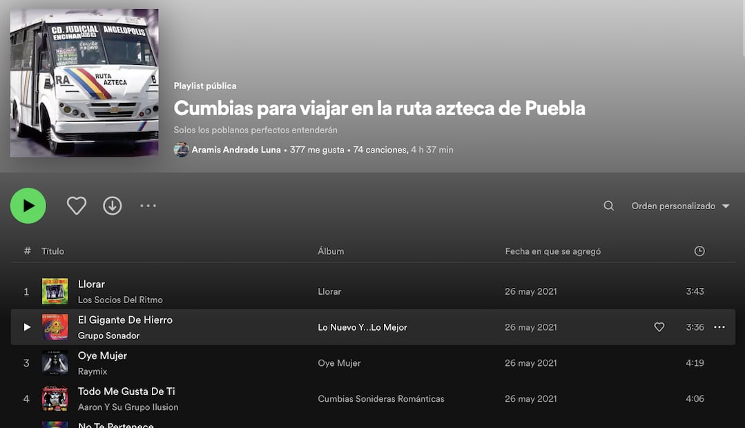 Foto: Captura Spotify