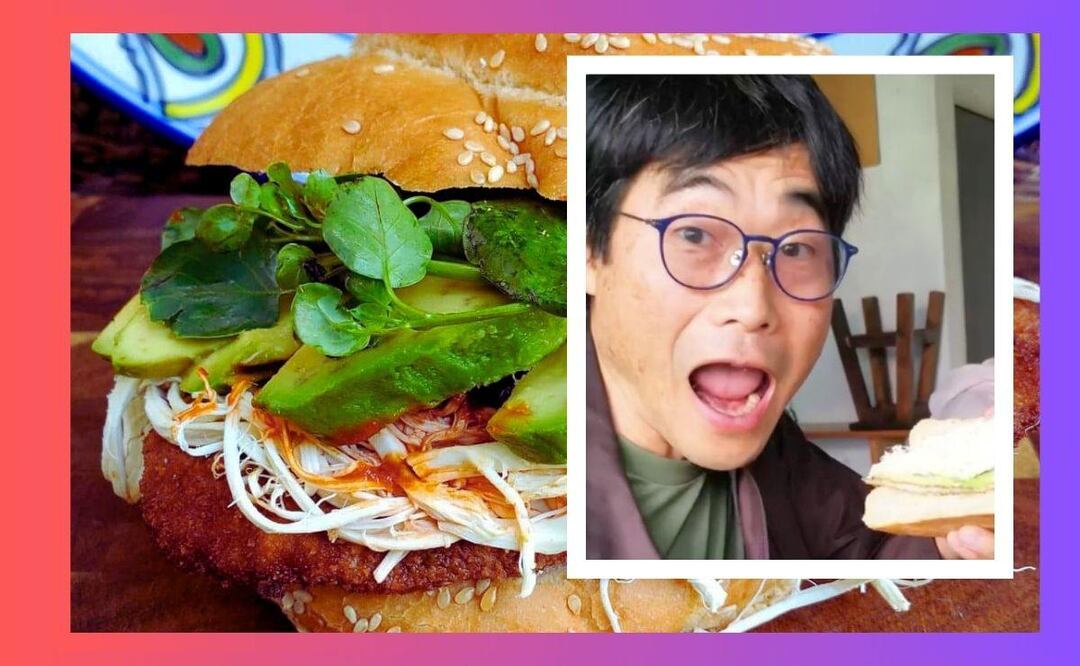 Un hombre japonés se viralizo en TikTok por comer una cemita poblana. | Portada Canvas