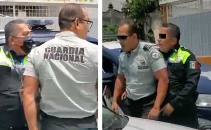 Usurpador de la Guardia Nacional agrede a agentes de Tránsito Municipal