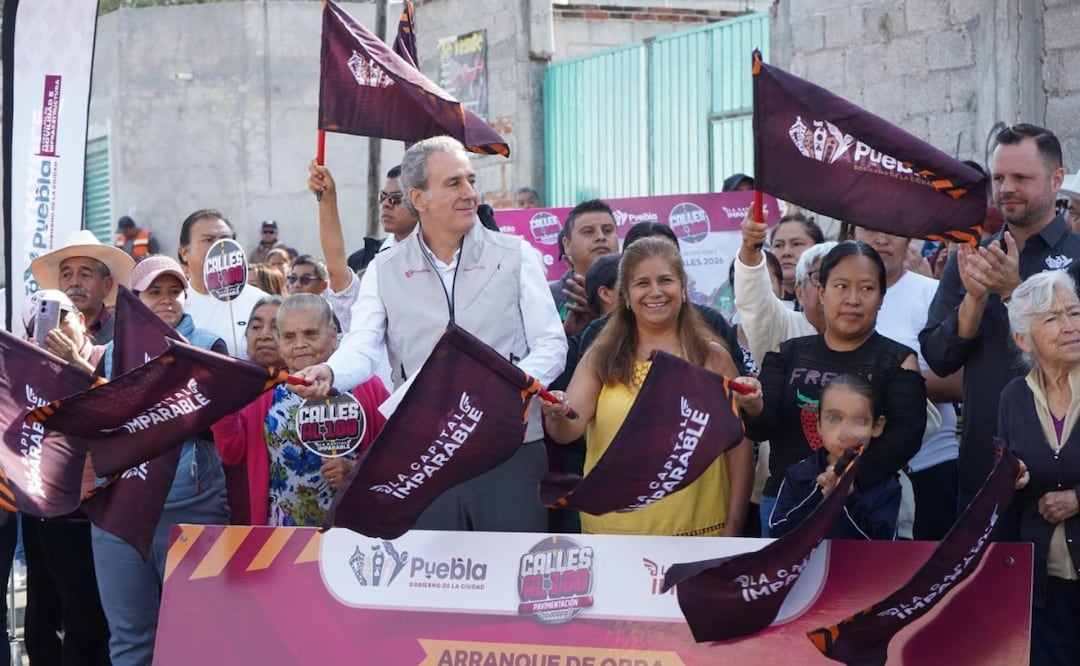 Ayuntamiento de Puebla inicia pavimentación en la colonia El Salvador | Foto: Ayuntamiento de Puebla.