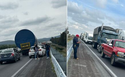 Por deslaves, el tránsito en la autopista Puebla-Orizaba lleva detenido más de cinco horas