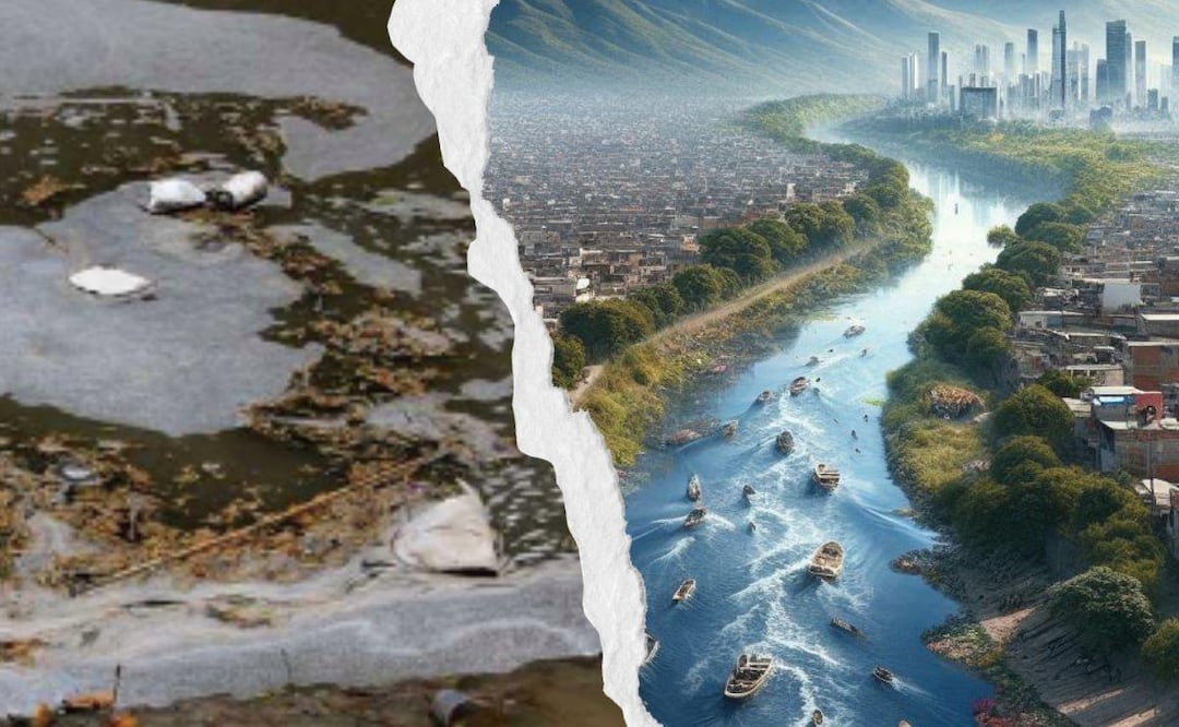 El río Atoyac enfrenta una situación crítica debido a la contaminación | Foto: Generada por BING