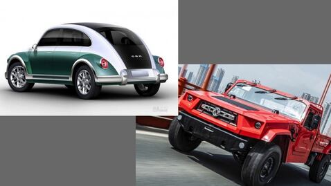 Así son los 'clones' chinos del Vocho y la Hummer