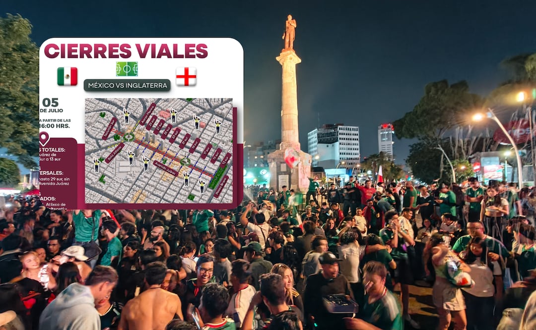 Habrá cierres viales en avenida Juárez por el México vs Inglaterra I Foto: EsImagen