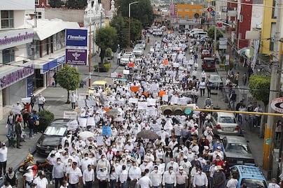 Protestan cientos en Texmelucan por reelección de Norma Layón