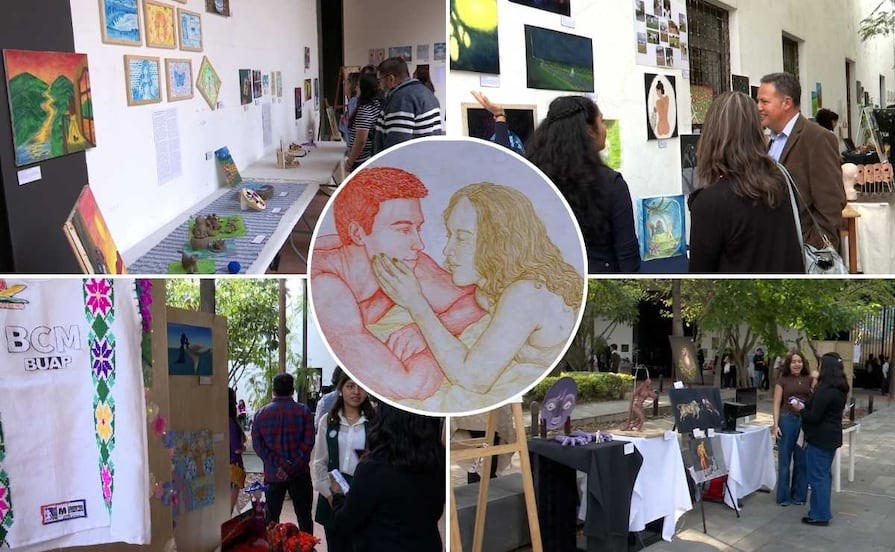 Estudiantes del Bachillerato Internacional 5 de Mayo de la BUAP exhiben obras en Expo Arte 2026