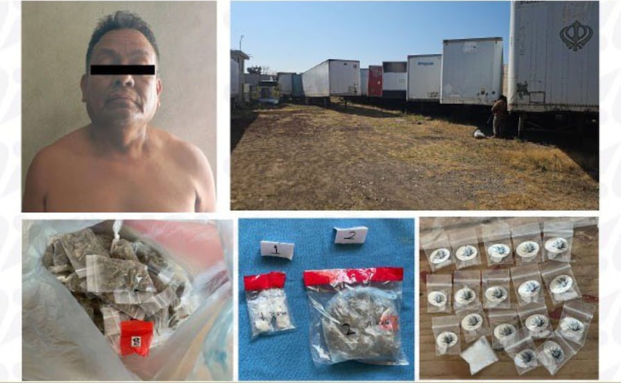 Ejecuta FGE cateo en San Pedro Cholula: asegura inmueble, vehículos y droga