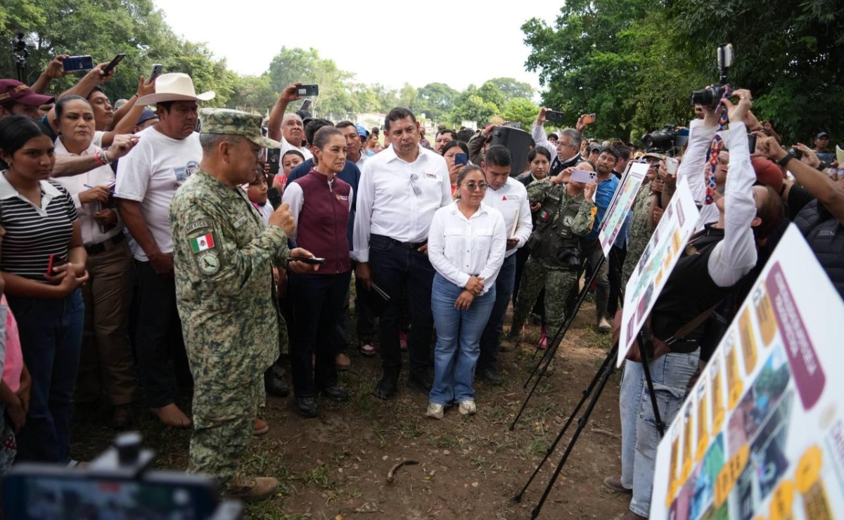 "Estaremos hasta el último momento", presidenta Sheinbaum supervisa trabajos en Pantepec