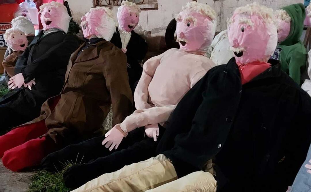 Los “viejitos” de Año Nuevo están rellenos de trapo o aserrín y suelen vestir ropas desgastadas | Foto: Especial