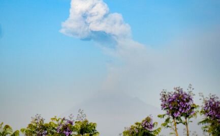 Volcán Popocatépetl emite desde temprano impresionante fumarola