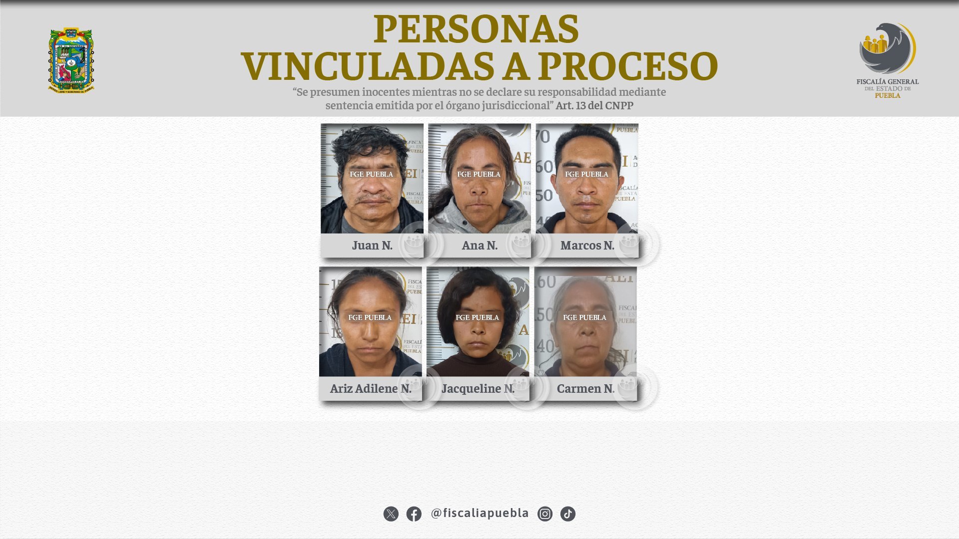 son seis los detenidos por el feminicidio de la pequeña Daniela | Fotos FGE Ya