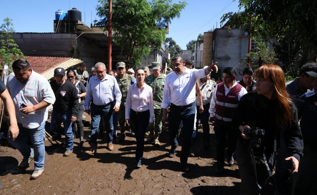 Sheinbaum recorre Huauchinango: "no vamos a dejar a nadie desamparado"