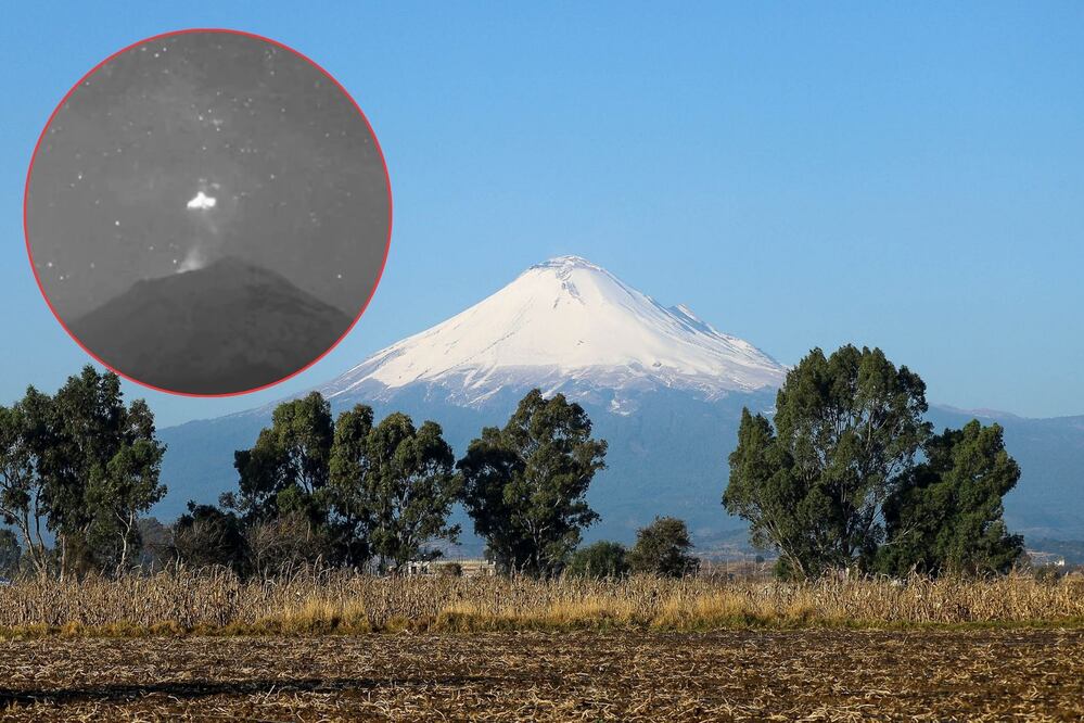 Captan FANI sobre el volcán Popocatépetl | Foto: EsImagen