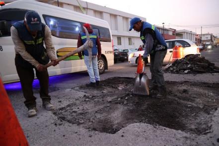 Con 38.6 mdp, se taparán 40 mil baches en la ciudad de Puebla
