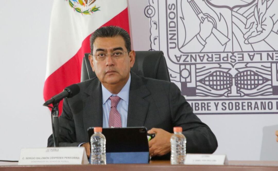 El gobernador Sergio Salomón Céspedes se pronunció sobre los hechos ocurridos en San Miguel Xoxtla | Foto: Agencia Es Imagen para El Universal Puebla