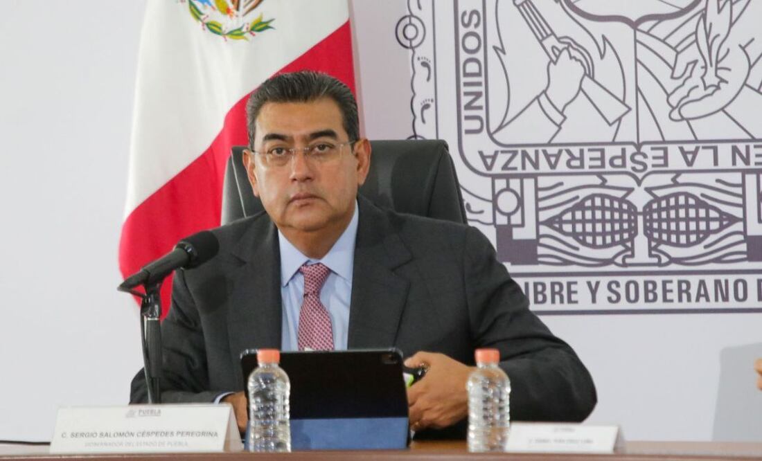 El gobernador Sergio Salomón Céspedes se pronunció sobre los hechos ocurridos en San Miguel Xoxtla | Foto: Agencia Es Imagen para El Universal Puebla