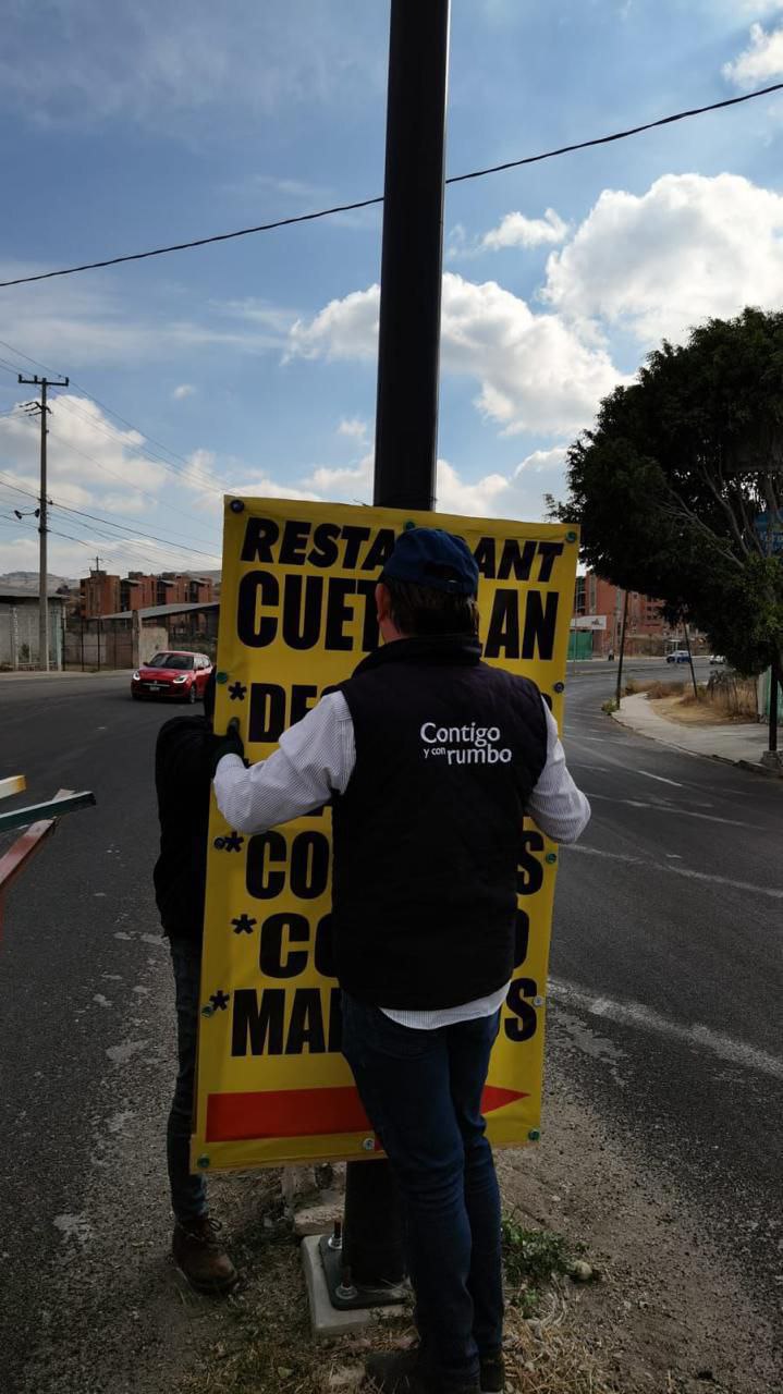 Ayuntamiento de Puebla continúa con el retiro de publicidad