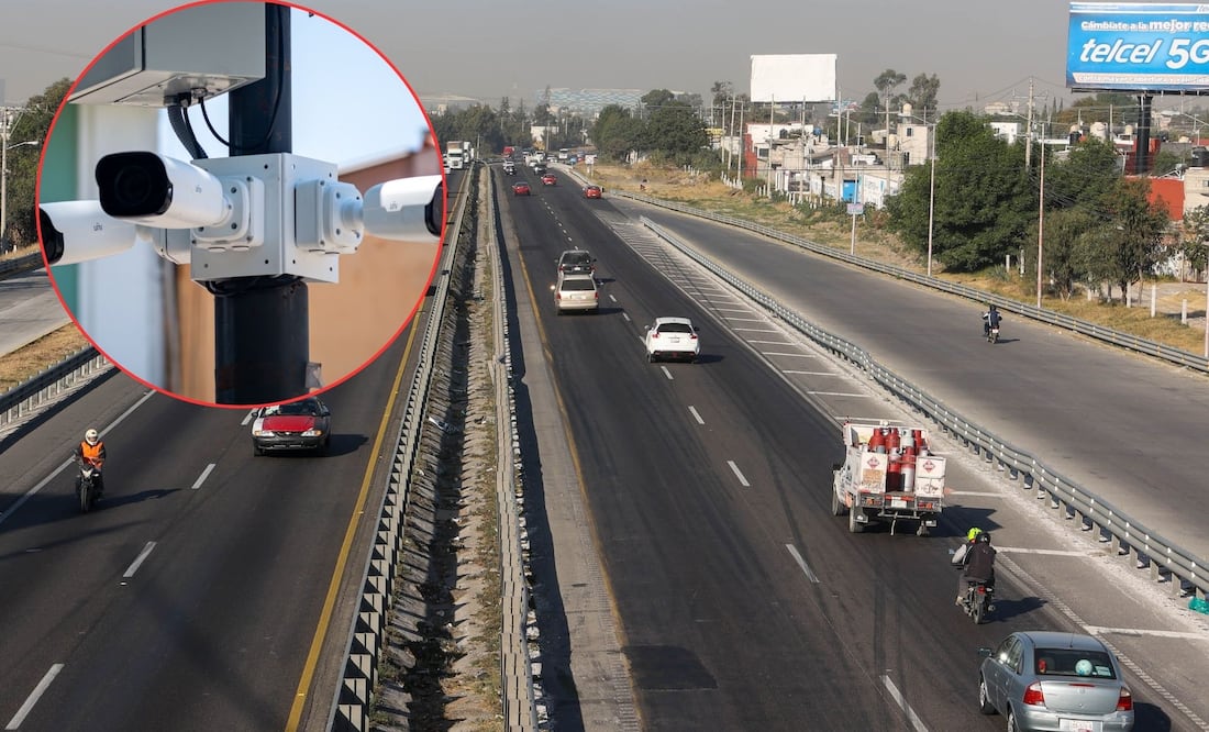 Con cámaras de seguridad buscan bajar asaltos en la autopista México-Puebla | Foto: EsImagen