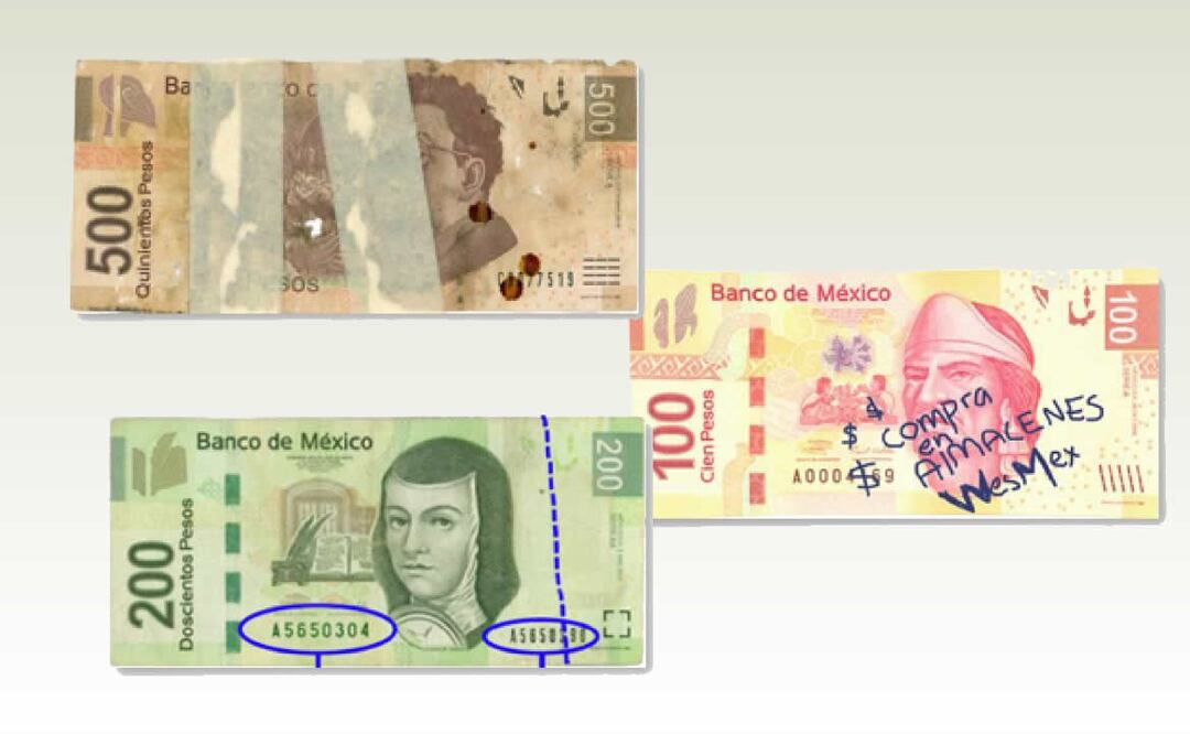 Algunos errores pueden hacer que los billetes pierdan su valor. Foto: Banxico