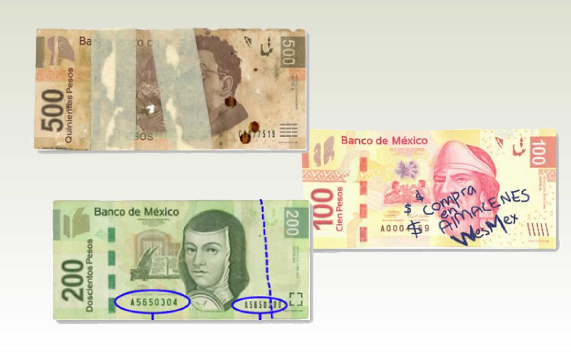 Los errores que le quitan el valor a los billetes