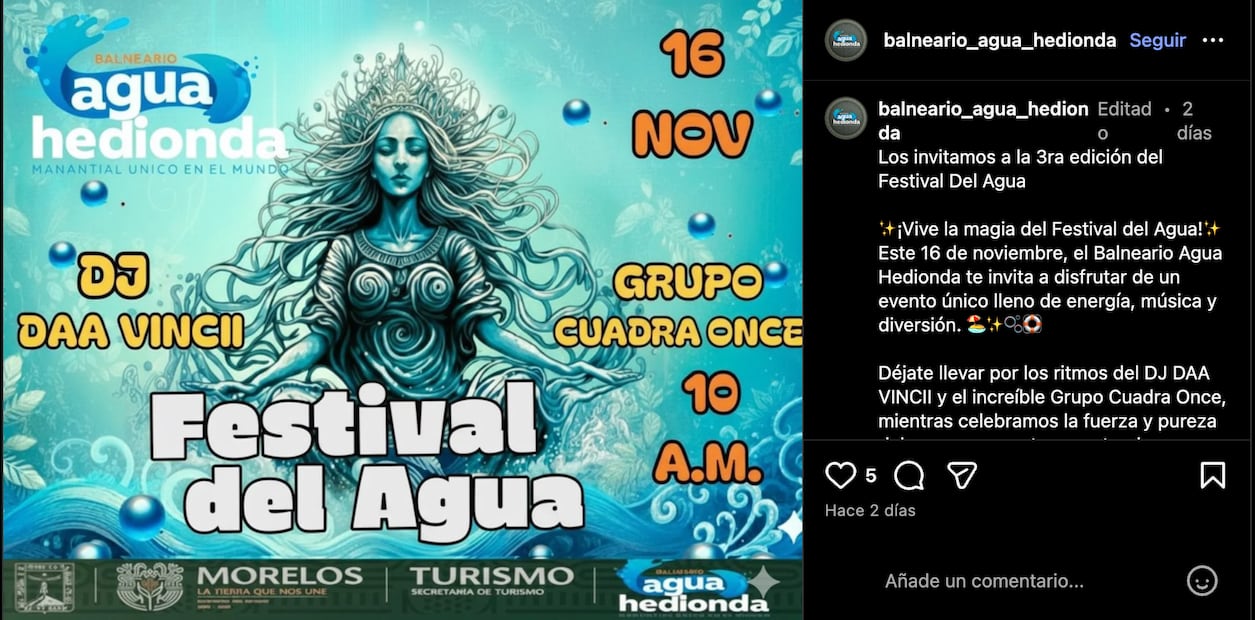 Foto: Instagram balneario_agua_hedionda