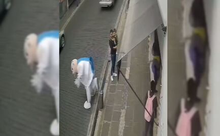 Botarga del Doctor Simi estuvo cerca de ser atropellada en Puebla