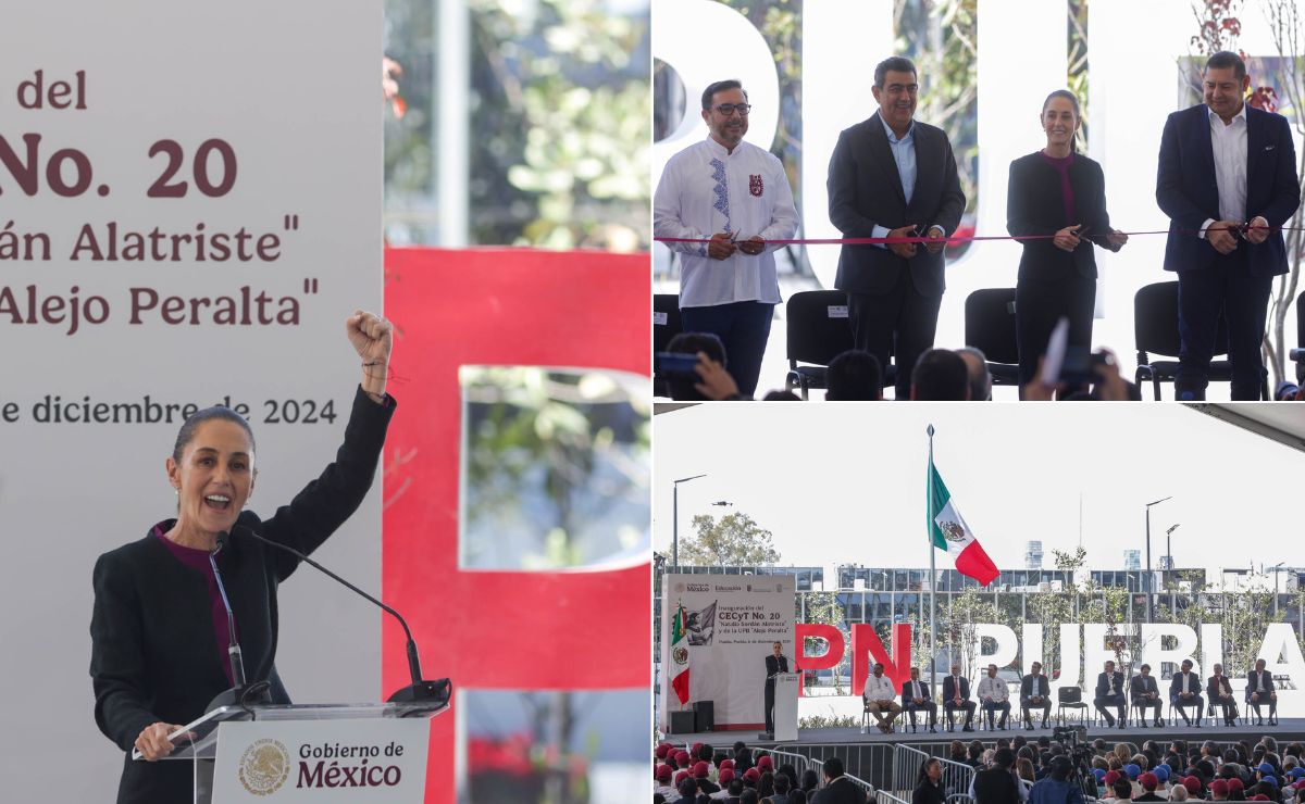 Claudia Sheinbaum y Sergio Salomón inauguran campus del IPN en Puebla
