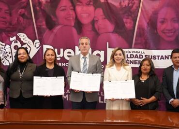 Firma Pepe Chedraui convenio para fortalecer atención a mujeres de Puebla capital