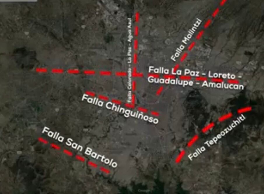 El Atlas de Riesgo tiene ubicadas las fallas geológicas en la ciudad | Crédito Atlas de Riesgo del Estado