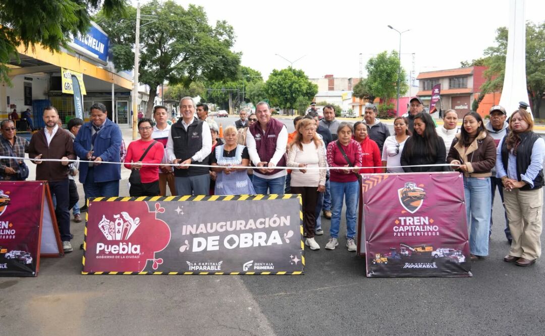 Pepe Chedraui entrega rehabilitación vial del Bulevar 5 de Mayo | Foto: Ayuntamiento de Puebla.