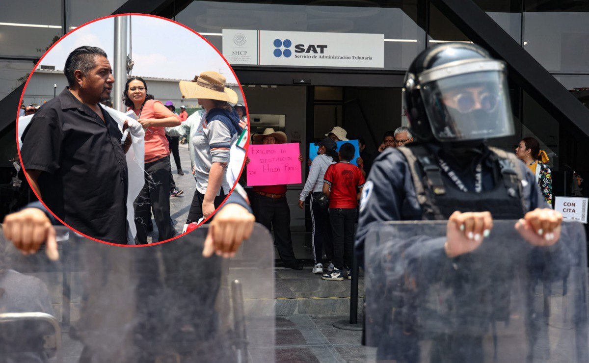 Campesinos toman oficinas del SAT en Angelopolis