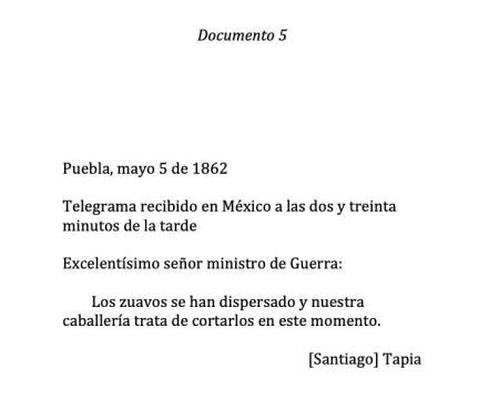 Estos son los telegramas de Zaragoza durante y después de la Batalla del 5 de mayo 