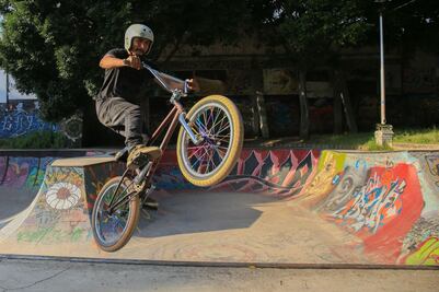 El Champy practica ciclismo BMX desde hace 18 años