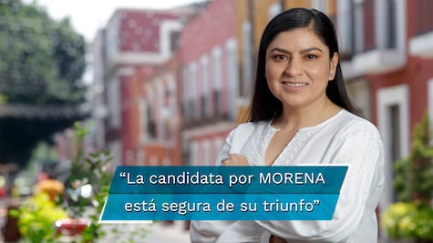Claudia Rivera, candidata de Morena a la presidencia municipal de Puebla, defiende su reelección