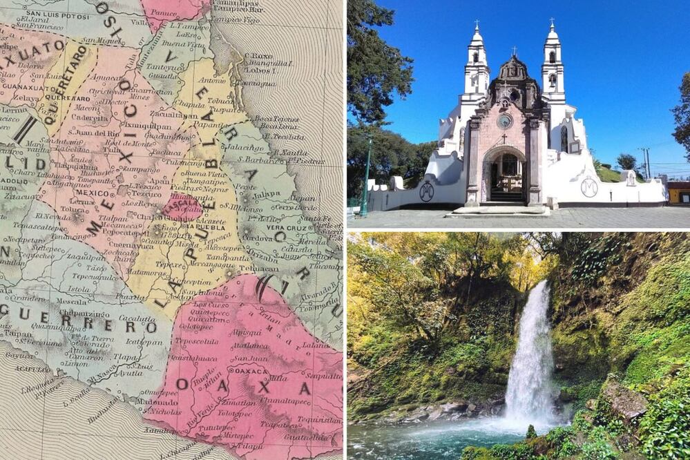 La "Perla de la Sierra" de Puebla antes pertenecía a Veracruz | Foto: X @mapoteca_mx / México Desconocido